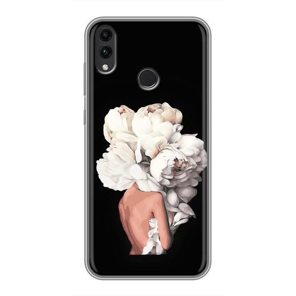 Чехлы (ART) Цветы на Huawei Honor 8C (VPrint) – Белые цветы