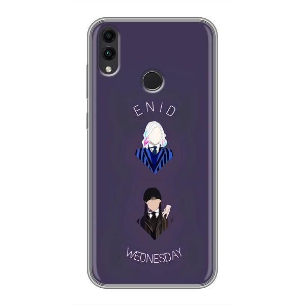 Чехлы Венсдей на Huawei Honor 8C Уэнсдей (AlphaPrint) – Уэнздей и подруга