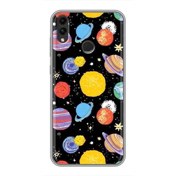 Космические Чехлы для Хуавей Хонор 8Ц (VPrint) – Рисованные планеты
