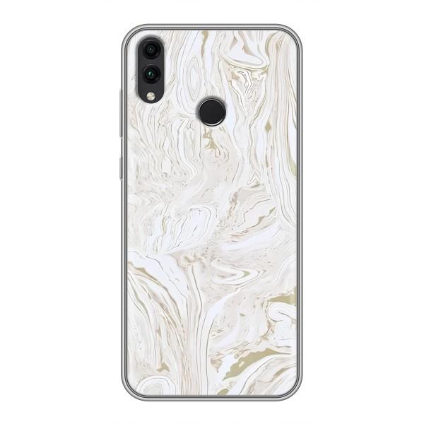 Мраморный чехол на Huawei Honor 8C (VPrint) – Белый мрамор