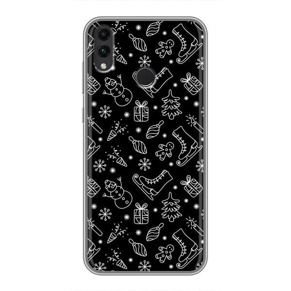 Новогодние, Праздничные Чехлы для Huawei Honor 8C - 2024 год – Новогодний фон