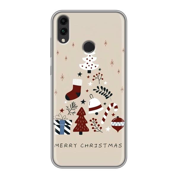 Рождественские Чехлы для Huawei Honor 8C (VPrint) – Merry Christmas