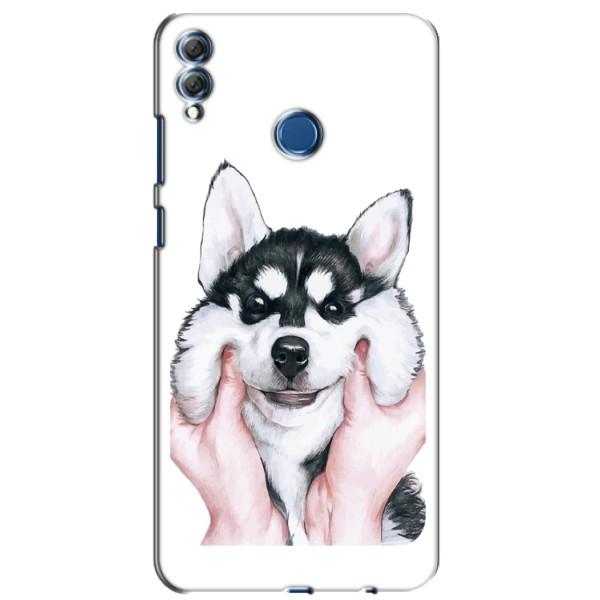Чехол с Хаски для Huawei Honor 8X Max - (AlphaPrint) – Хаски улыбака