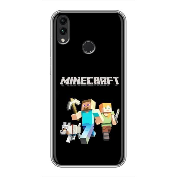 Чехол Майнкрафт на Huawei Honor 8X Max (AlphaPrint) Minecraft – герои Minecraft