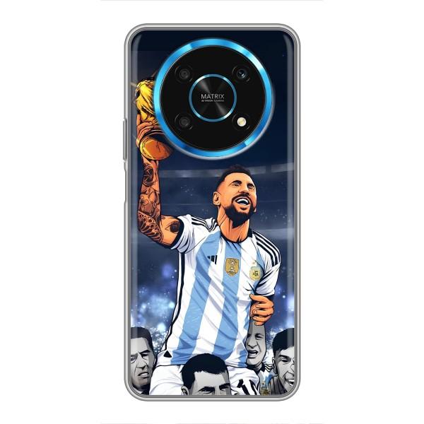 Чехлы для Huawei Honor Magic 5 Lite 5G (Leo чемпион) (AlphaPrint) – Месси с кубком