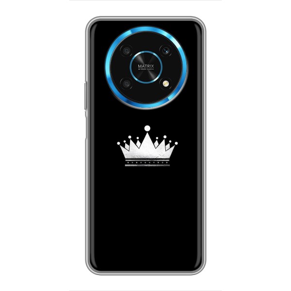 Чохол (Корона на чорному фоні) для Хуавей Хонор Магік 5 Лайт 5G – Біла корона