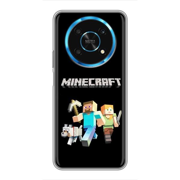 Чехол Майнкрафт на Huawei Honor Magic 5 Lite 5G (AlphaPrint) Minecraft – герои Minecraft