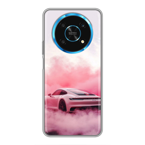 Чохол з авто Порше для Huawei Honor Magic 5 Lite 5G – Рожевий Порше