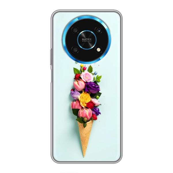 Чехлы с тематикой "ЦВЕТЫ" на Huawei Honor Magic 5 Lite 5G – Цветок-мороженное
