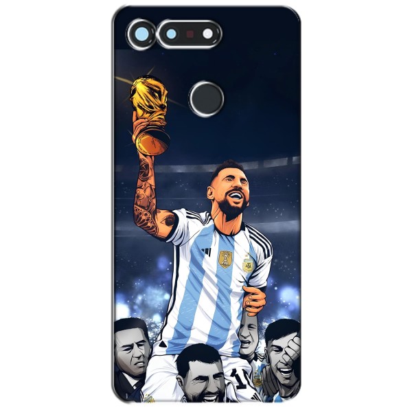 Чехлы для Huawei Honor View 20 / V20 (Leo чемпион) (AlphaPrint) – Месси с кубком