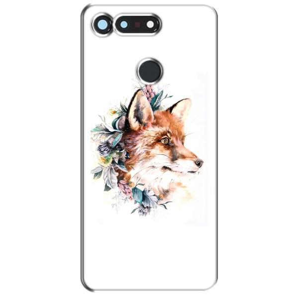 Чехлы с картинкой Лисички для Huawei Honor View 20 / V20 (VPrint) – Лисичка в цветочках