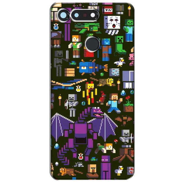 Чохол Майнкрафт на Huawei Honor View 20 / V20 (AlphaPrint) Minecraft – Колаж Майнкрафт