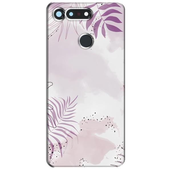Чехол с цветочным принтом на Хуавей Хонор Вью 20 / В20 – Фиолетовые листья