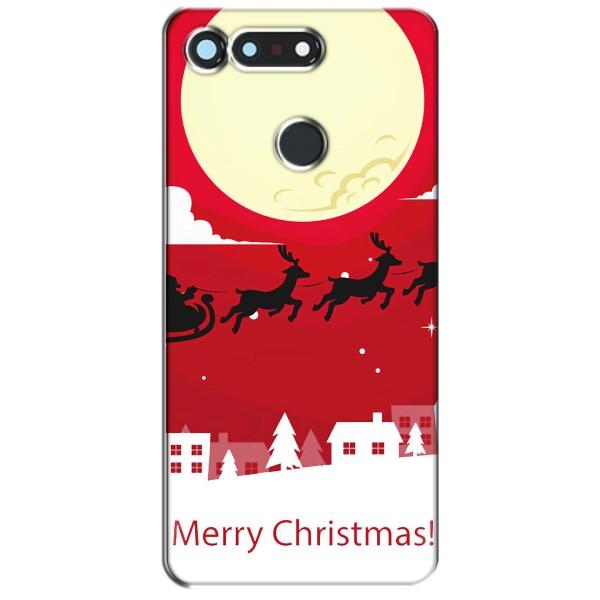 Рождественские Чехлы для Huawei Honor View 20 / V20 (VPrint) – Санта с оленями