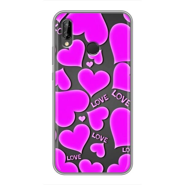 Чехлы для любимой на Хуавей Онор 10 Лайт (VPrint) – Pink hearts