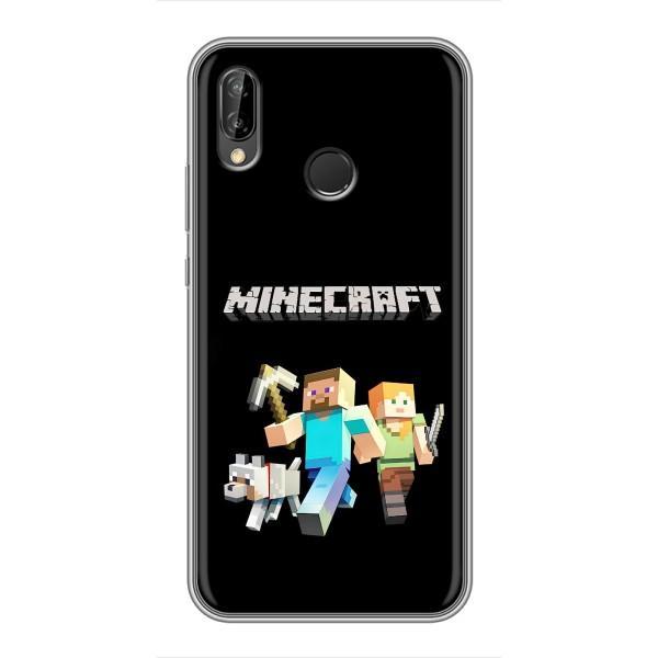 Чехол Майнкрафт на Huawei Honor 10 Lite (AlphaPrint) Minecraft – герои Minecraft