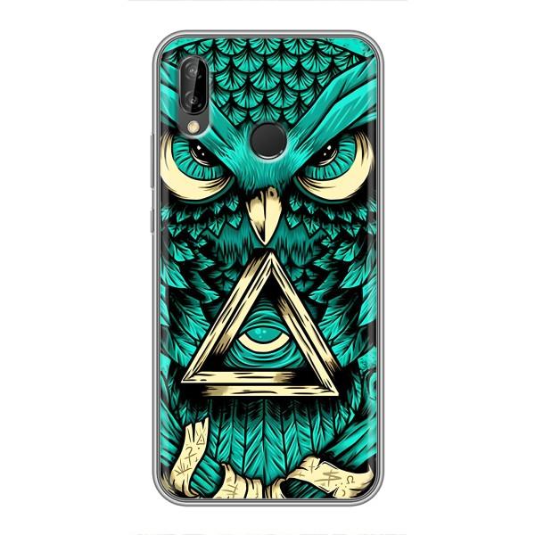 Чехол с птицами на Huawei Honor 10 Lite (VPrint) – Сова с глазом
