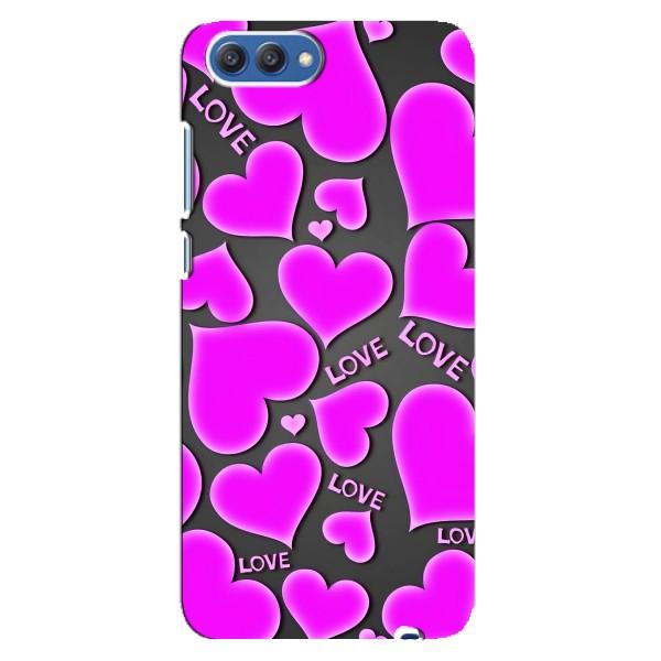 Чехлы для любимой на Хонор 10 (VPrint) – Pink hearts