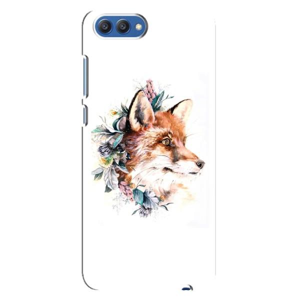Чехлы с картинкой Лисички для Huawei Honor 10, COL-Al00 (VPrint) – Лисичка в цветочках