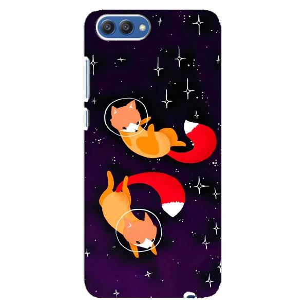 Чехлы с картинкой Лисички для Huawei Honor 10, COL-Al00 (VPrint) – Лисички космонавты