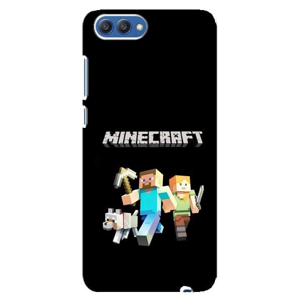 Чехол Майнкрафт на Huawei Honor 10, COL-Al00 (AlphaPrint) Minecraft – герои Minecraft