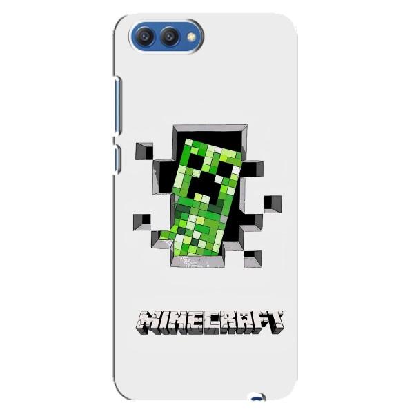 Чехол Майнкрафт на Huawei Honor 10, COL-Al00 (AlphaPrint) Minecraft – крипер Майнкрафт