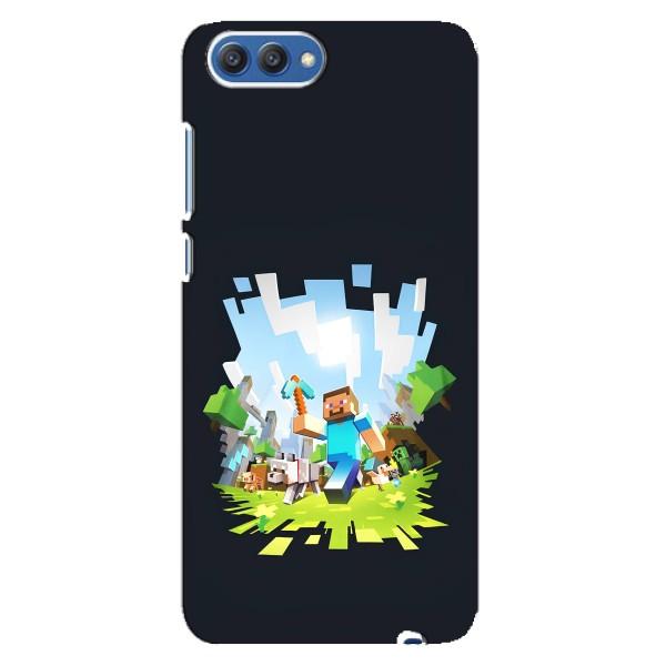 Чехол Майнкрафт на Huawei Honor 10, COL-Al00 (AlphaPrint) Minecraft – персонажи Minecraft