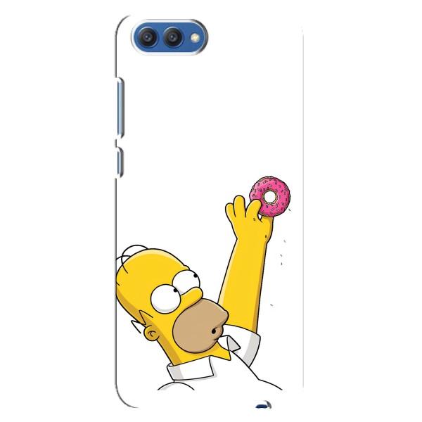 Чехол с Симпсонами для Huawei Honor 10, COL-Al00 (VPrint) – Гомер с пончиком