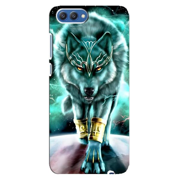 Защитные чехлы для Хонор 10 (AlphaPrint) (ХИТ продаж) ВОЛК – Яркий волк