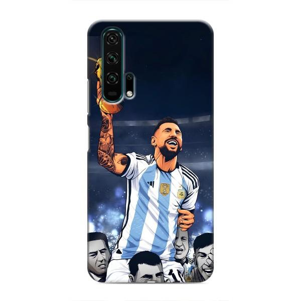 Чохли для Huawei Honor 20 Pro (Leo чемпіон) (AlphaPrint) – Мессі з кубком