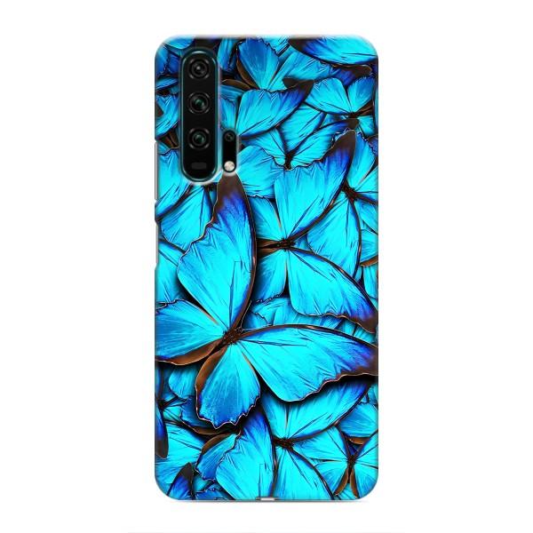 Чохол з принтом для Хуавей Хонор 20 Про - (Прикольні) (AlphaPrint) – Сині метелики
