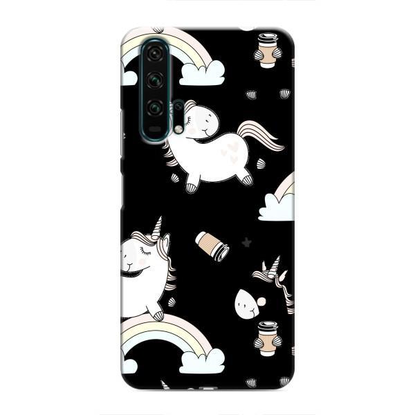 Чехол Unicorn на Huawei Honor 20 Pro – Единорог с кофе