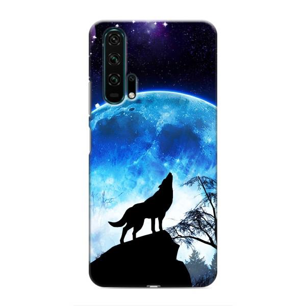 Защитные чехлы для Хуавей Хонор 20 Про (AlphaPrint) (ХИТ продаж) ВОЛК – Волк на луну