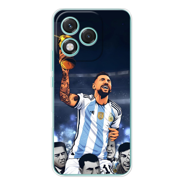 Чохли для Huawei Honor 400 Lite (Leo чемпіон) (AlphaPrint) – Мессі з кубком