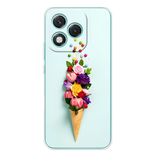 Чехлы с тематикой "ЦВЕТЫ" на Huawei Honor 400 Lite – Цветок-мороженное