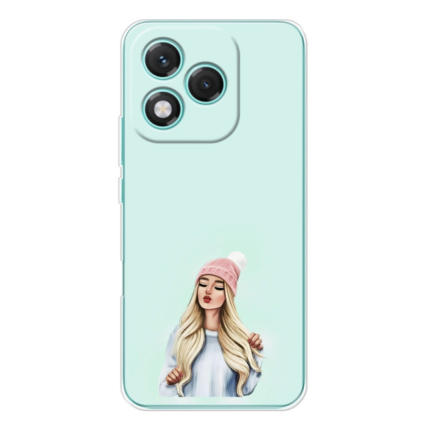 Силиконовый Чехол на Huawei Honor 400 Lite с картинкой Стильных Девушек – В шапке