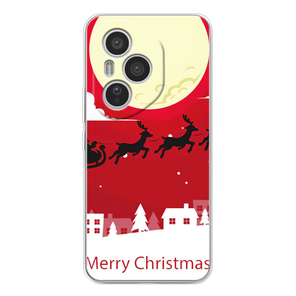 Різдвяні Чохли для Huawei Honor 400 Pro (VPrint) – Санта з оленями