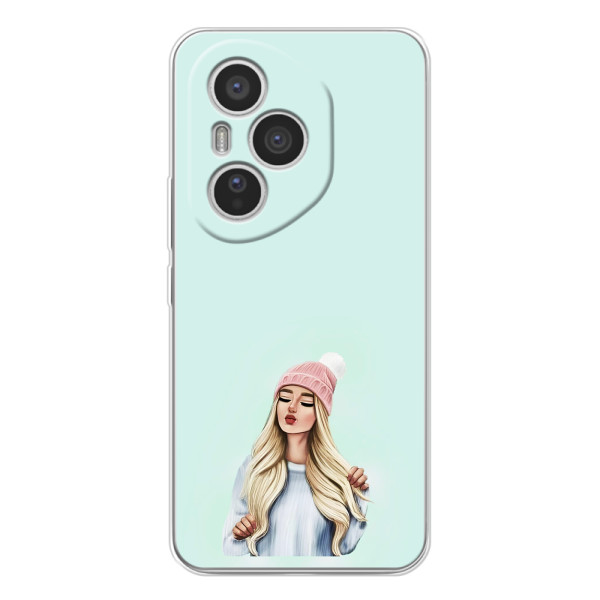 Силіконовый Чохол на Huawei Honor 400 Pro з картинкой Модных девушек – В шапці