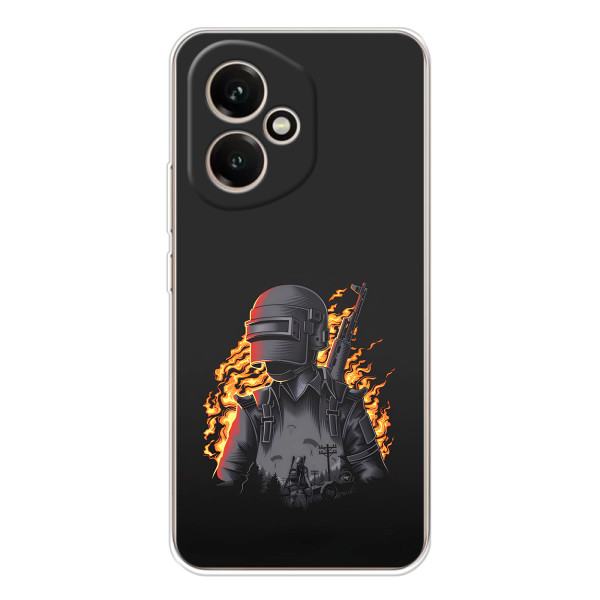 Чохол з картинкою "Герой Pubg" на Huawei Honor 400 – В полум'ї