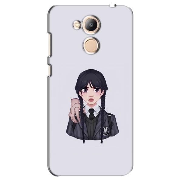 Чехлы Венсдей на Huawei Honor 6c Pro Уэнсдей (AlphaPrint) – Уэнздей и Вещь