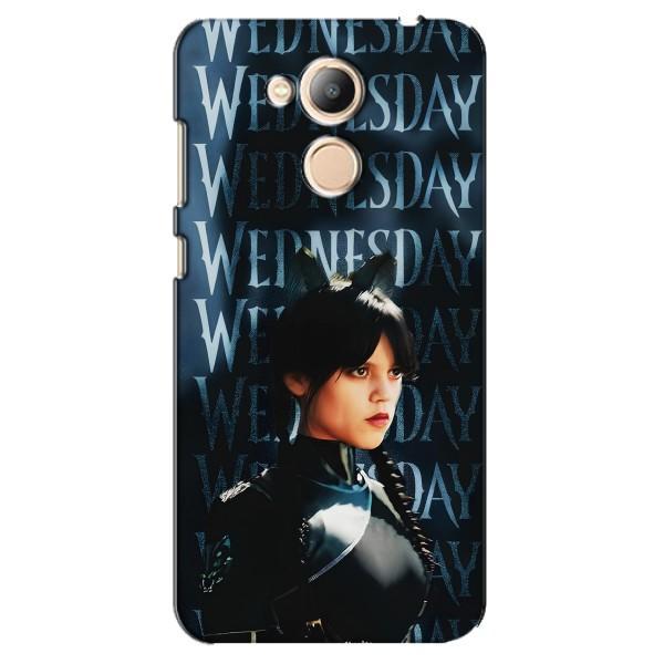 Чехлы Венсдей на Huawei Honor 6c Pro Уэнсдей (AlphaPrint) – Уэнздей кошка