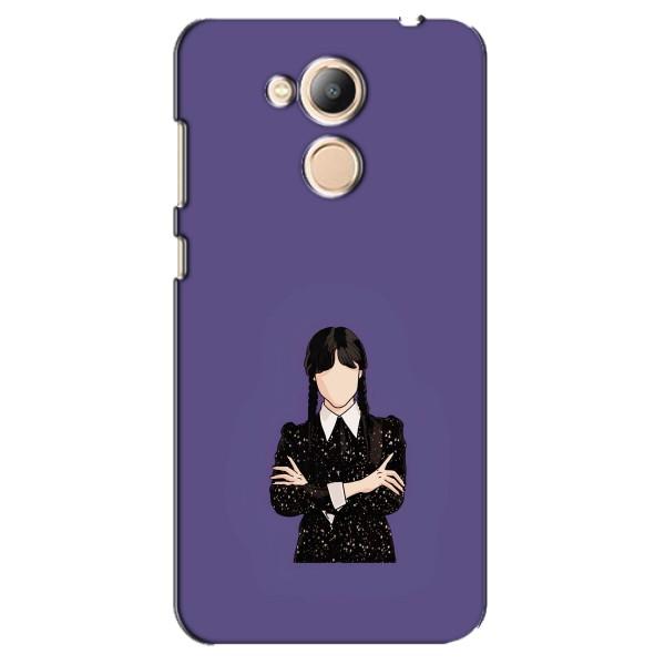 Чехлы Венсдей на Huawei Honor 6c Pro Уэнсдей (AlphaPrint) – Уэнздей в черном