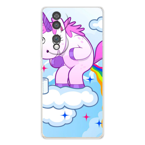 Чехол Unicorn на Huawei Honor 70 – Радуга единорожка