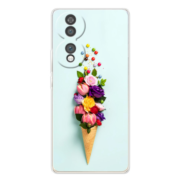 Чехлы с тематикой "ЦВЕТЫ" на Huawei Honor 70 – Цветок-мороженное