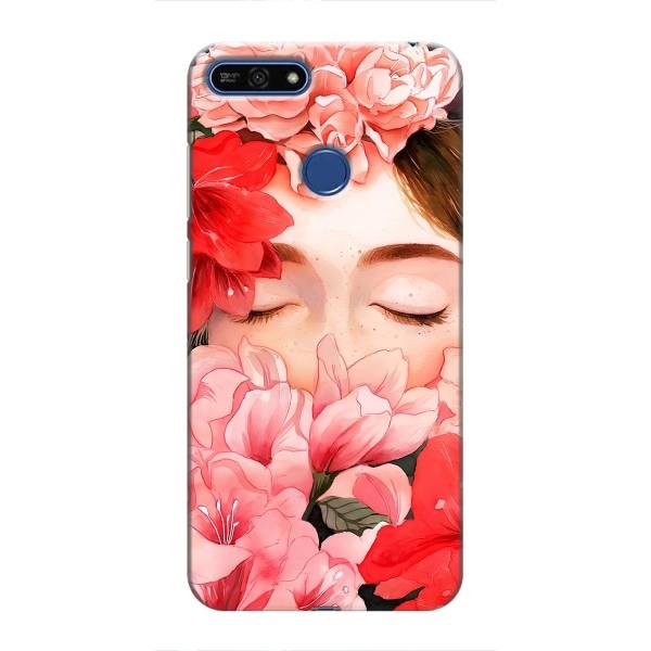 Чехлы (ART) Цветы на Huawei Honor 7A Pro (VPrint) – Очі в квітах