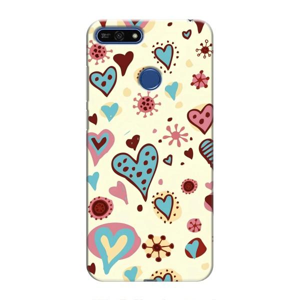 Чехлы для любимой на Хуавей Оноор 7А Про (VPrint) – Сердечки
