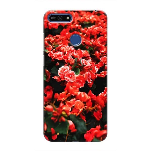 Чохли з квітами для Huawei Honor 7A Pro (VPrint) – Квіти червоні