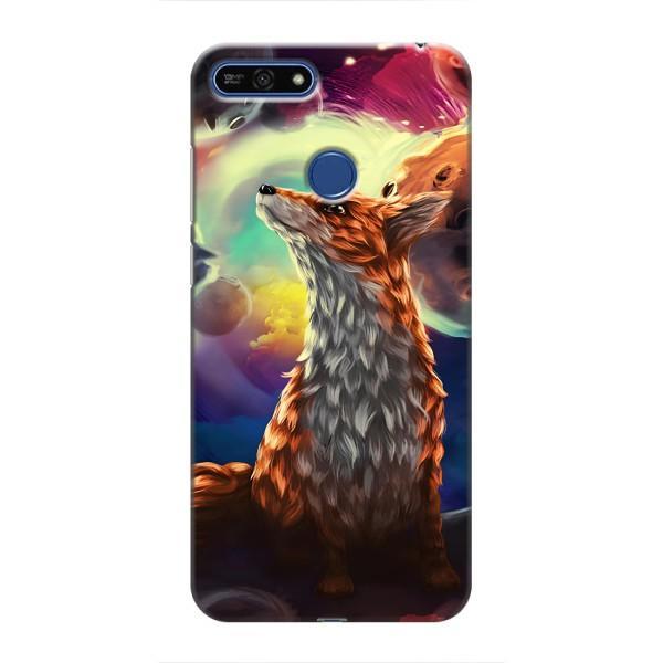 Чехлы с картинкой Лисички для Huawei Honor 7A Pro (VPrint) – Лисица в космосе