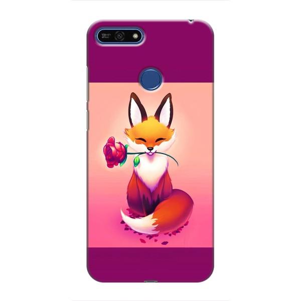 Чехлы с картинкой Лисички для Huawei Honor 7A Pro (VPrint) – Лисичка с розочкой