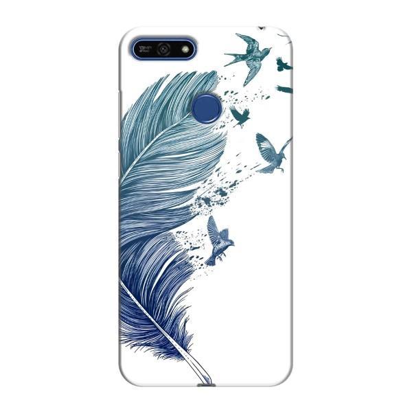 Чехол с картинкой (Стильные) для   Хуавей Хонор 7А Про - (AlphaPrint) – Перышко